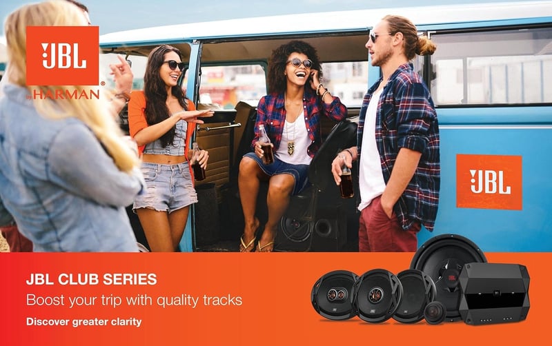 JBL Club 522F 2-utas autóhifi hangszóró szett 135W fekete 13cm - Single, Club