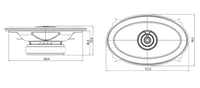 JBL Club 6422F 2-pásmová súprava do auta – 100x152 mm oválne koaxiálne reproduktory, špičkový výkon 120W, RMS 40W, čierne, 2 ks 6