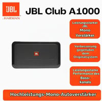 Monoblokový zosilňovač JBL Club A1000 - 1-kanálový mono zosilňovač pre subwoofer do auta - 1000 Wattov RMS pri 2 Ohm - pre subwoofer do auta 5