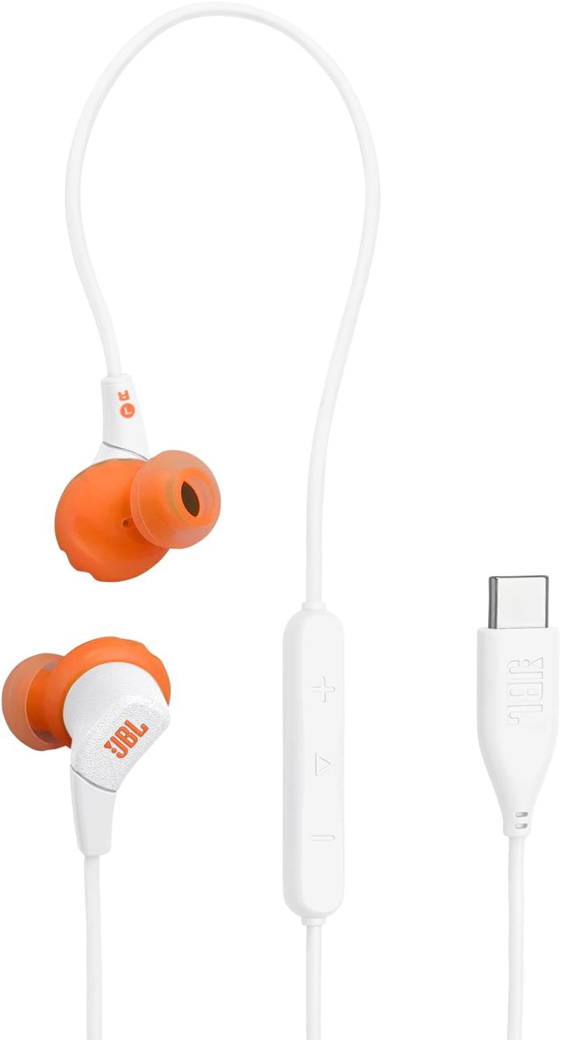 JBL Endurance Run 3 Vezetékes Sport Fülhallgató IP65 Vízálló Fehér - White, USB-C