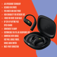 Bezdrôtové slúchadlá na šport JBL Endurance Zone, otvorené, biele, Bluetooth 5.3, výdrž batérie 32 hodín, vodoodolnosť IP68, technológia OpenSound 4