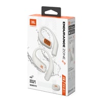Bezdrôtové slúchadlá na šport JBL Endurance Zone, otvorené, biele, Bluetooth 5.3, výdrž batérie 32 hodín, vodoodolnosť IP68, technológia OpenSound 8