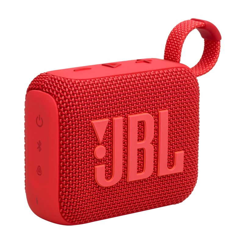 Prenosný Bluetooth reproduktor JBL Go 4 červený – JBL Pro zvuk, hlboké basy, Playtime Boost, odolnosť voči vode a prachu IP67, 7-hodinová výdrž batérie