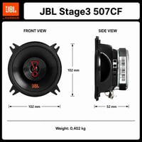 Set difuzoare auto JBL Harman Kardon Stage3 507CF 135W sistem de componente pe 2 căi 13 cm 130 mm cu tweeter negru 8