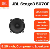 Set difuzoare auto JBL Harman Kardon Stage3 507CF 135W sistem de componente pe 2 căi 13 cm 130 mm cu tweeter negru 5