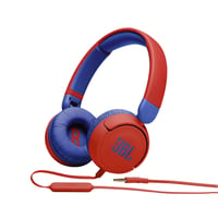 Căști audio pentru copii JBL Jr310 Bluetooth On-Ear, Roșu-Albastru – Căști cu fir, cu microfon și telecomandă integrate – Pentru școală și activități recreative 1