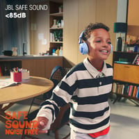 Bezdrôtové detské Bluetooth slúchadlá JBL Junior 320 BT so vstavaným mikrofónom, výdrž batérie 50 hodín, JBL Safe Sound, modré 3