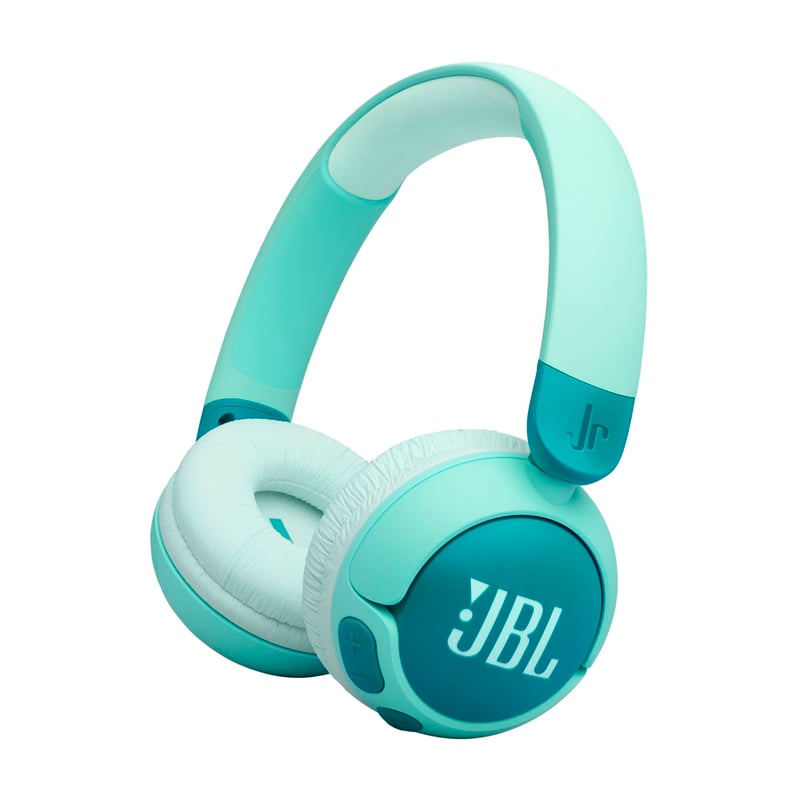 Căști On-Ear Wireless pentru Copii JBL Junior 320 BT, Bluetooth, Microfon încorporat, 50 ore autonomie, JBL Safe Sound, Verde