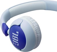 Káblové detské slúchadlá na uši JBL Junior 320 modré s mikrofónom, JBL Safe Sound, 12 mm mäkkými vankúšikmi a nálepkami 9