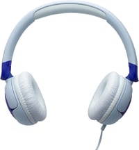 Káblové detské slúchadlá na uši JBL Junior 320 modré s mikrofónom, JBL Safe Sound, 12 mm mäkkými vankúšikmi a nálepkami 6
