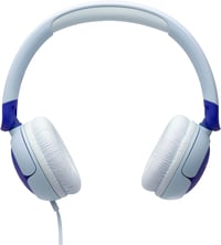 Káblové detské slúchadlá na uši JBL Junior 320 modré s mikrofónom, JBL Safe Sound, 12 mm mäkkými vankúšikmi a nálepkami 5