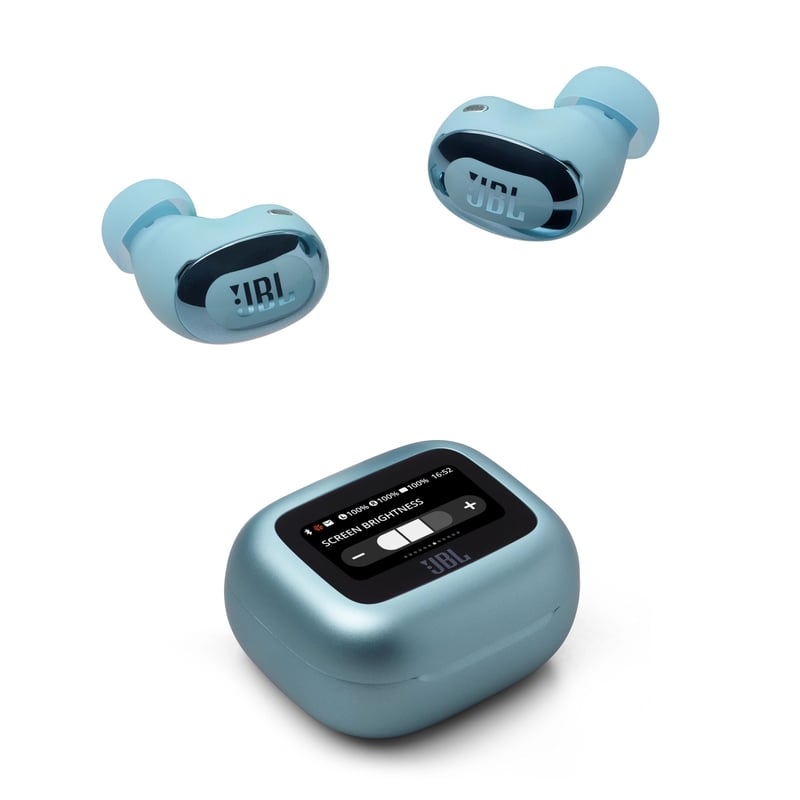 Căști Wireless Bluetooth JBL Live Buds 3 - Anulare activă a zgomotului, 40 ore autonomie, rezistență la apă IP55, Albastru
