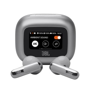 JBL Live Flex 3 bežične Bluetooth slušalice, s uklanjanjem buke, 50 sati baterije, IP54 vodootpornost, JBL Signature Sound, srebrne