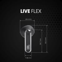 Bluetooth slúchadlá do uší JBL Live Flex – 40 hodín výdrže batérie, potlačenie hluku, vodotesné – čierne 4