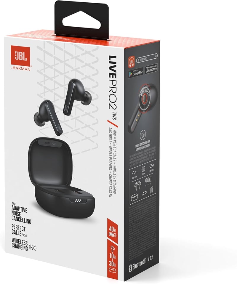 JBL Live Pro 2 vízálló True Wireless fülhallgató aktív zajszűréssel, 40 órás akkumulátor - Single