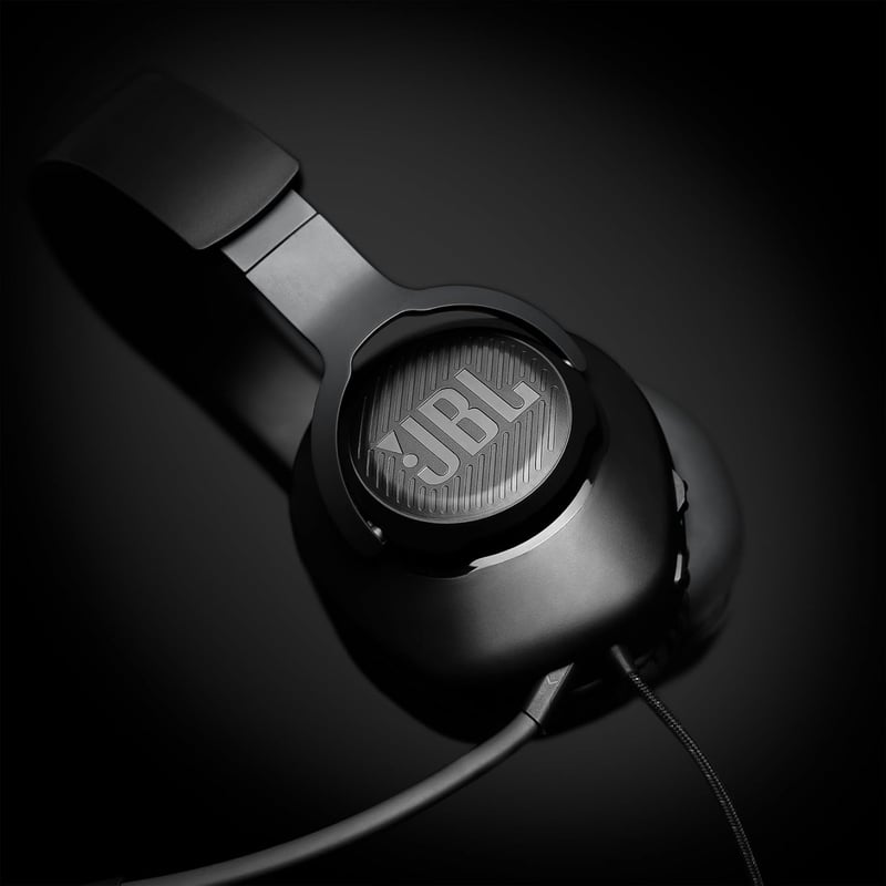 JBL Quantum 100 vezetékes gamer fejhallgató 3,5mm jack mikrofonnal - black, Quantum 100