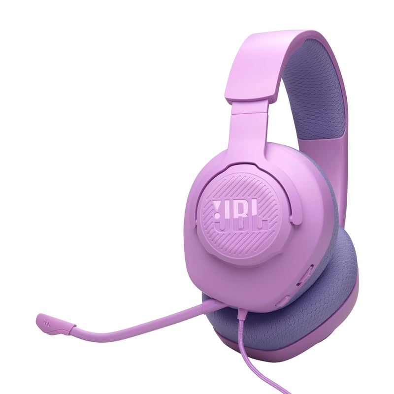 Káblové herné slúchadlá JBL Quantum 100M2 s mikrofónom, 3,5 mm jack – fialové