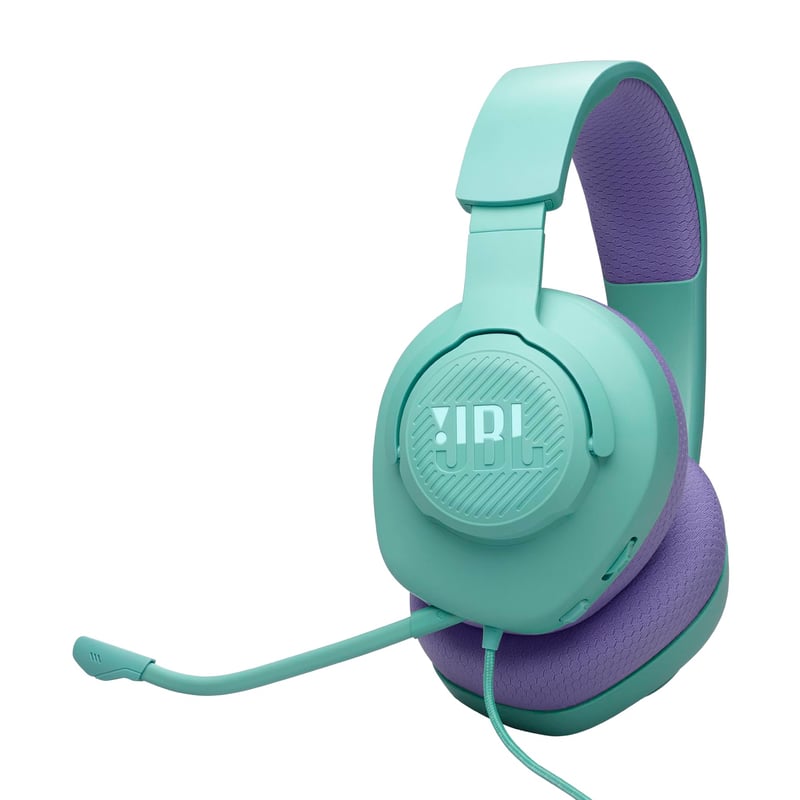 Drôtové herné slúchadlá cez uši JBL Quantum 100M2, 3,5 mm jack konektor, multiplatformová kompatibilita, odnímateľný mikrofón s funkciou stlmenia, čierne
