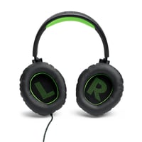 Herné slúchadlá JBL Quantum 100X – Káblové 3,5 mm jack – Odnímateľný mikrofón na ramienku – Kompatibilné s Xbox a inými platformami – Čierna/zelená 4