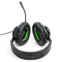 Herné slúchadlá JBL Quantum 100X – Káblové 3,5 mm jack – Odnímateľný mikrofón na ramienku – Kompatibilné s Xbox a inými platformami – Čierna/zelená 3