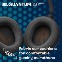 Căști de gaming JBL Quantum 360 Wireless, 2.4GHz/Bluetooth, microfon detașabil - negru 2