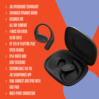 JBL Sense Lite True Wireless slúchadlá s otvorenou konštrukciou – modré | Bluetooth 5.4, dizajn s háčikmi za uši, 32-hodinová výdrž batérie, odolnosť voči vode IP54 4