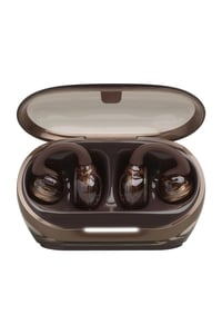 Otvorené slúchadlá JBL Soundgear Clips, farba Ghost Copper, dizajn SonicArc, 32 hodín prehrávania, odolnosť voči vode IP54, 4 mikrofóny, technológia OpenSound 4