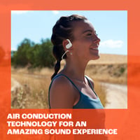 Bezdrôtové slúchadlá JBL Soundgear Sense s otvorenou konštrukciou – Odolné voči striekajúcej vode, pohodlné na nosenie – Čierne 5