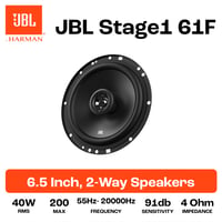 JBL Stage1 61F 2 utas autós hangszóró szett, 200W, 16,5 cm - fekete - 2 db 6