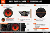Set difuzoare auto pe componente JBL Stage1 GEN2 62CF 165mm (6,5") - 80W RMS 640W Max, 2 difuzoare bas + 2 tweetere, Harman Kardon 10