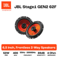 Difuzoare auto coaxiale JBL Stage1 GEN2 62F 165 mm (6,5") - 50W RMS 400W Max, sistem audio HiFi premium, set (pereche) 7
