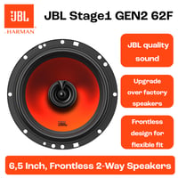 Difuzoare auto coaxiale JBL Stage1 GEN2 62F 165 mm (6,5") - 50W RMS 400W Max, sistem audio HiFi premium, set (pereche) 6