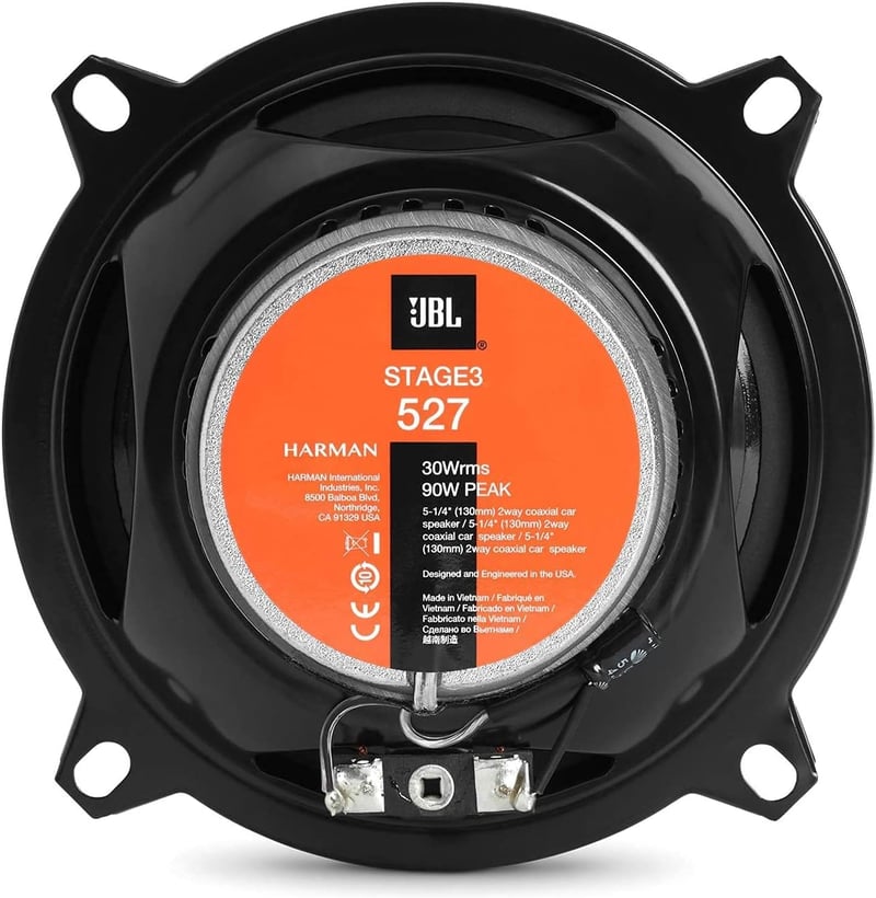 JBL Stage3 527 autóhifi hangszóró szett 200W 13cm 2-utas - 13 cm, 2-way coaxial (+ front)