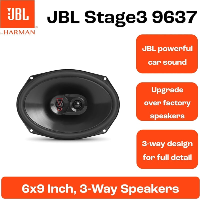 JBL Stage3 9637F 3-utas autó hangszóró szett 375W 6x9 inch ovális