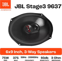 JBL Stage3 9637F 3-utas autó hangszóró szett 375W 6x9 inch ovális 3