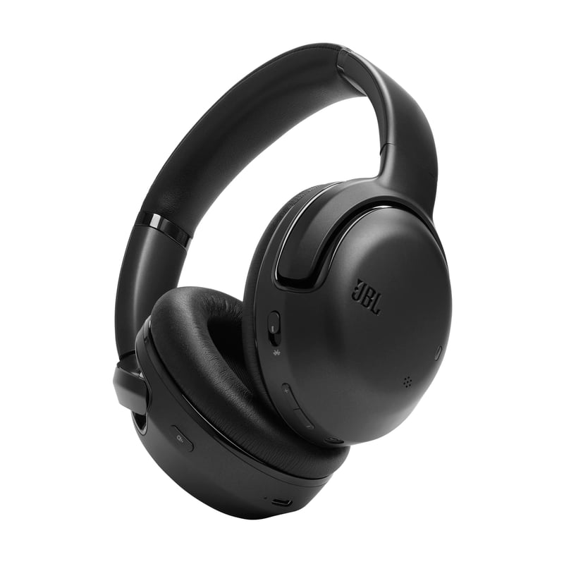 Bezdrôtové Bluetooth slúchadlá JBL Tour One M2 – adaptívne potlačenie hluku, 50-hodinová výdrž batérie, čierna farba, cez uši (over-ear)