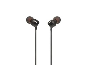 Căști cu fir JBL Tune 110 cu microfon și telecomandă, negru - utilizate