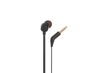 Slúchadlá do uší JBL Tune 110 s mikrofónom a diaľkovým ovládaním, plochým káblom odolným proti zamotaniu, čierne 6