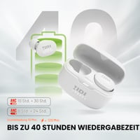 Bezdrôtové slúchadlá JBL Tune 130 NC TWS s Bluetooth, potlačením hluku, vodoodolnosťou, biele, výdrž batérie 40 hodín 7