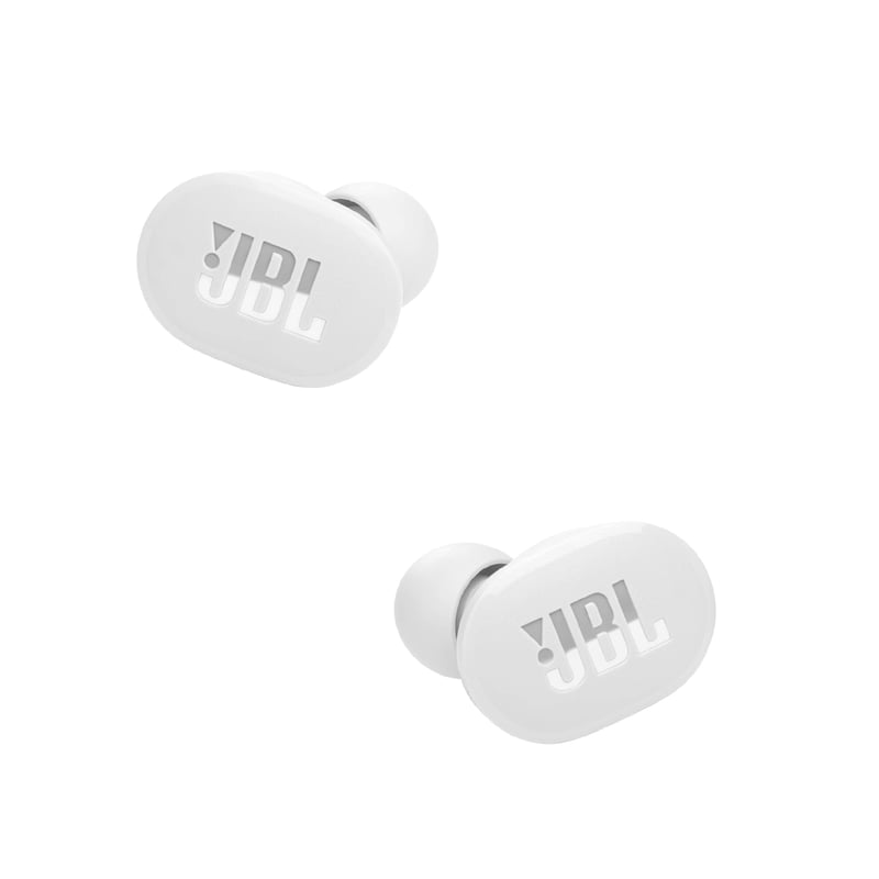 Bezdrôtové slúchadlá JBL Tune 130 NC TWS s Bluetooth, potlačením hluku, vodoodolnosťou, biele, výdrž batérie 40 hodín