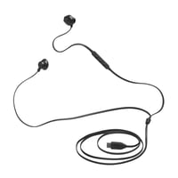 Káblové slúchadlá JBL Tune 305C v čiernej farbe s USB-C konektorom, mikrofónom a zvukom Pure Bass 7