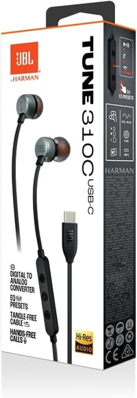 JBL Tune 310C vezetékes fülhallgató USB-C csatlakozóval, mikrofonnal - fekete 5