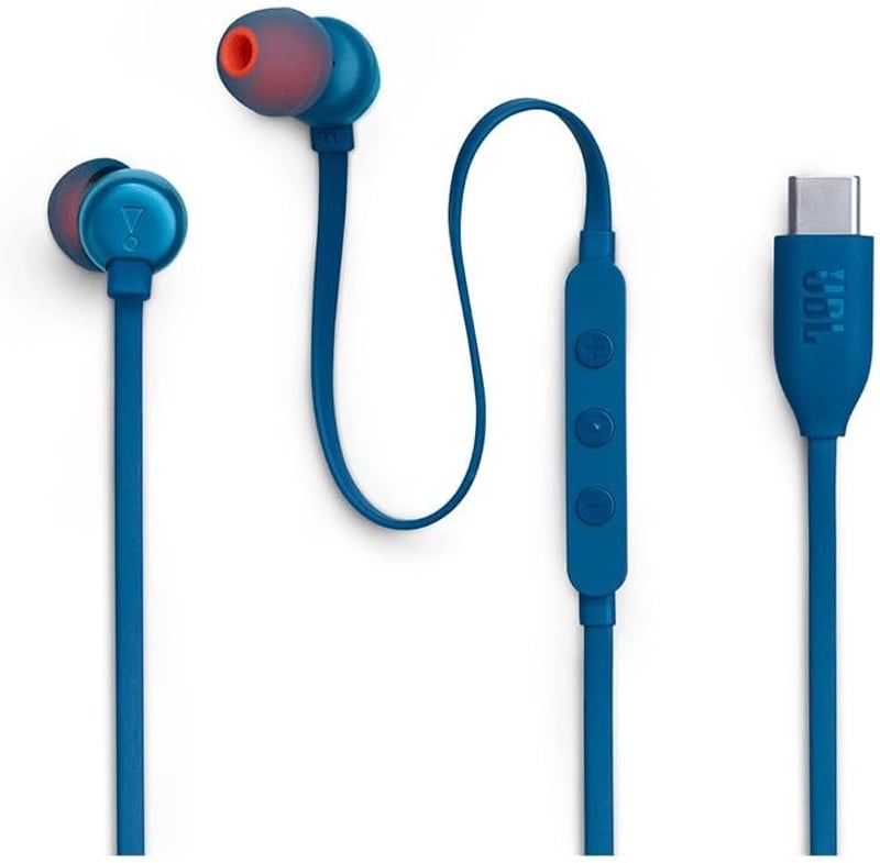 JBL Tune 310C kék vezetékes fülhallgató USB-C mikrofonnal Pure Bass hanggal - blue, Earbud tips