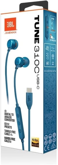 JBL Tune 310C kék vezetékes fülhallgató USB-C mikrofonnal Pure Bass hanggal - blue, Earbud tips 8