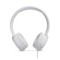 Káblové slúchadlá na uši JBL Tune 500 so vstavaným mikrofónom, hlasovým asistentom a 1-tlačidlovým diaľkovým ovládaním, biele 2