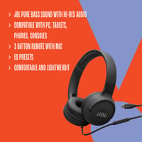Căști cu fir JBL Tune 520C, supraauriculare, albastre - Sunet stereo on-ear 5
