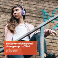 JBL Tune 720BT Bluetooth fejhallgató, 76 órás akkumulátorral - fekete 9