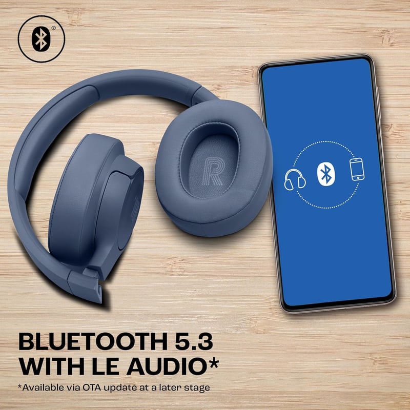 JBL Tune 770NC vezeték nélküli fejhallgató aktív zajszűréssel, 70 órás akkumulátor - blue