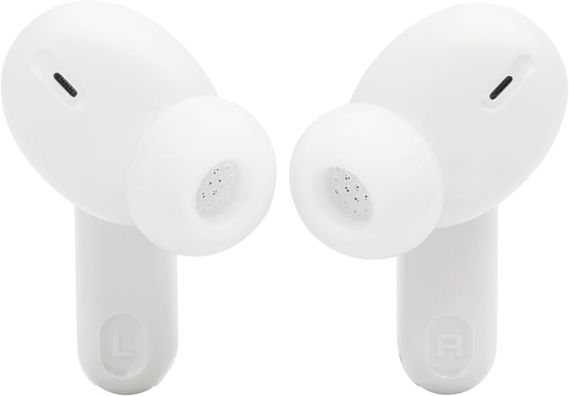 JBL Tune Beam 2 Bluetooth fülhallgató zajszűréssel, 48 órás akkumulátor, IP54 vízálló - 2-White, JBL Tune Beam 2