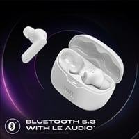 Bezdrôtové slúchadlá JBL Tune Beam s Bluetooth 5.3, aktívnym potlačením hluku, 48-hodinovou výdržou batérie a rýchlym nabíjaním, biele 9